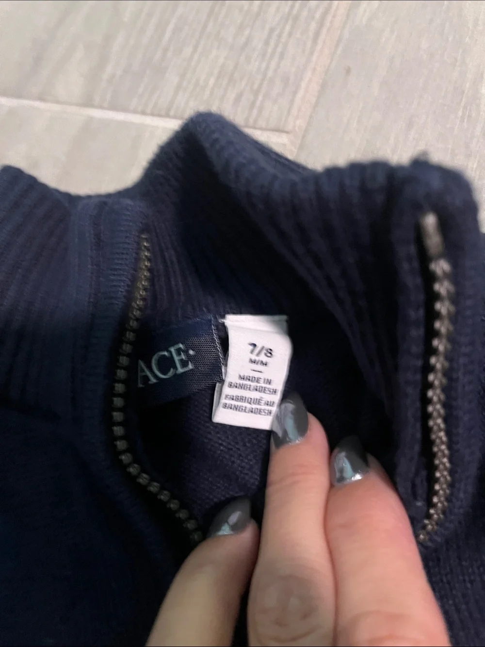 The Children's Place Navy Full-Zip Knit Jacket